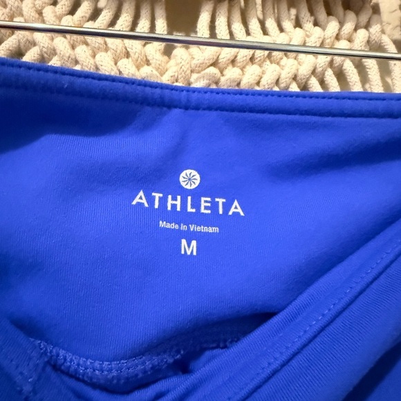 Athleta Vibrant Royal Blue Capri Leggings Medium – Women’s High-Waist Workout - Picture 4 of 4